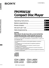 SONY CDX-L420V - Autoradio