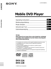 SONY DVX-11B - Dvd speler