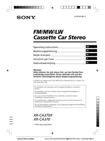 SONY XR-CA370X - Autoradio