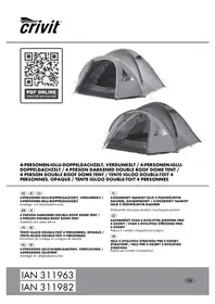 Notice CRIVIT IAN 311963 Tente
