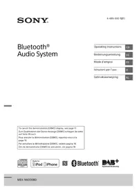 Notice SONY MEXN6000BD Cd-speler/recorder