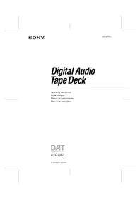 Notice SONY DTC690 Fita cassete
