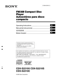 SONY CDXS2210S - Reproductor/grabador de cd