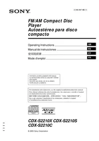 SONY CDXS2210X - Reproductor/grabador de cd