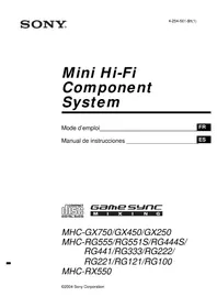 SONY MHCRG551S - Sistema de alta fidelidad