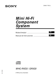 SONY MHCGRX20 - Sistema de alta fidelidad