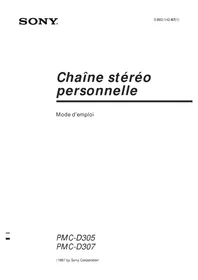 Notice SONY PMCD307 Chaîne Hi-Fi