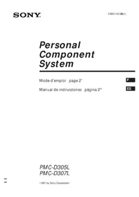 Notice SONY PMCD307L Chaîne Hi-Fi