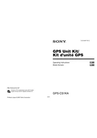 Notice SONY GPSCS1KA Other camera accessories