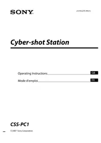 Notice SONY CSSPC1 Other camera accessories