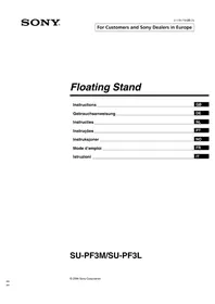 Notice SONY SUPF3L TV-meubel