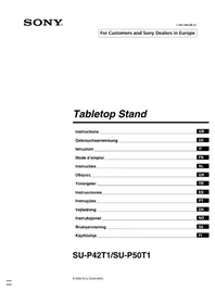 Notice SONY SUP42T1 Andere Kamera-Zubehör