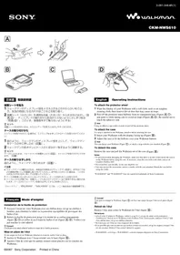 Notice SONY CKMNWS610 Autres accessoires de téléphones
