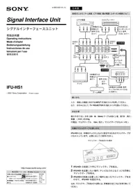 Notice SONY IFUHS1 Convertisseur audio/vidéo