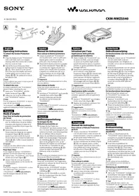Notice SONY CKMNWZS540 Autres accessoires de téléphones