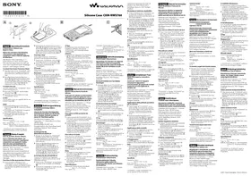 Notice SONY CKMNWS760 Convertisseur audio/vidéo