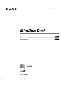 Notice SONY MDSLSA1 Dictaphone