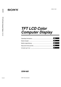 Notice SONY SDMN80 Altri accessori per computer