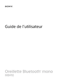 Notice SONY MBH10 Casque audio