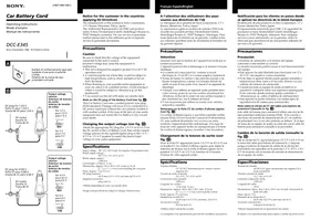 Notice SONY DCCE345 Kit d'encastrement