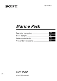 Notice SONY MPKDVF2 Andere Kamera-Zubehör