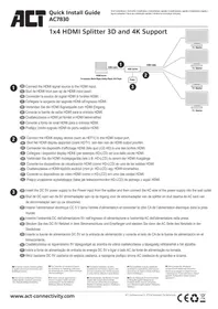 Notice ACT AC7830 Répartiteur