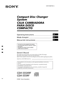 Notice SONY CDX555XRF Chaîne Hi-Fi