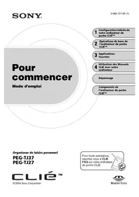 Notice SONY CLIE PEGTJ37 Assistant numérique personnel