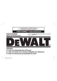 Notice DEWALT DWE4606 Power tool accessory