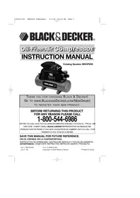 Notice BLACK & DECKER BDCP200 Compressor