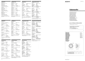 Notice SONY XSL151P5S Haut-parleur de voiture