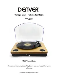 Notice DENVER VPL210WOOD Platine_disque