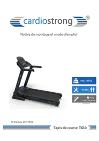 Notice Cardiostrong TX30 Tapis de course