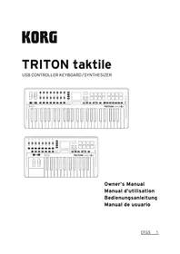 Notice KORG TRITON TAKTILE 49 Synthétiseur
