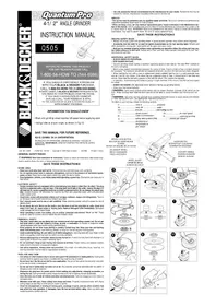 Notice BLACK & DECKER Q505 Broyeur