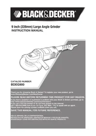 Notice BLACK & DECKER BDEG900 Grinder