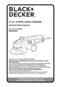 Notice BLACK & DECKER BDEG400 Grinder