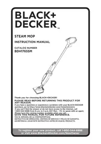 Notice BLACK & DECKER BDH1765SM Nettoyeur vapeur