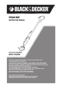 Notice BLACK & DECKER BDH1760SM Nettoyeur vapeur