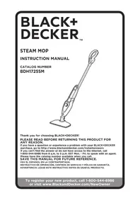 Notice BLACK & DECKER BDH1725SM Nettoyeur vapeur