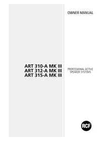 Notice RCF ART 310A MKIII Haut-parleur