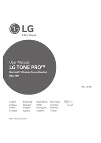 Notice LG TONE PRO HBS780 Auricolari wireless