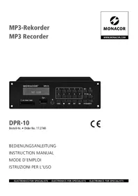 Notice Monacor DPR10 DJ-Ausrüstung