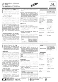 Notice Monacor CTG1SINE Multimètre