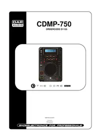 Notice DAP-Audio CORE CDMP750 Lecteur/enregistreur de cd
