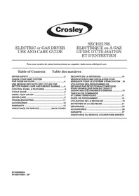 Notice Crosley CED147SDW Sèche-linge