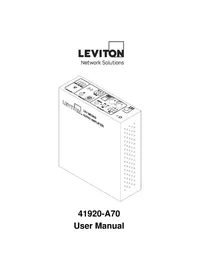 Notice Leviton 41920A70 Système hifi