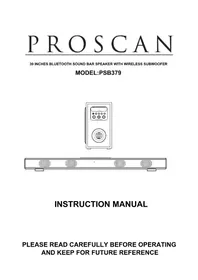 Notice Proscan PSB379 Soundbar
