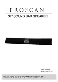 Notice Proscan PSB3713 Soundbar