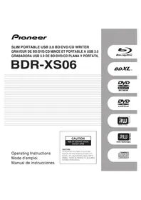Notice PIONEER BDRXS06 Lecteur blu-ray